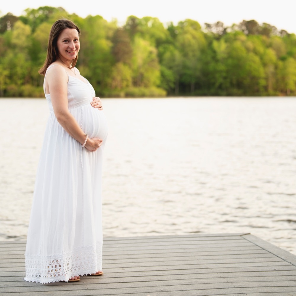 Motherhood Maternity White Dress- Size Small